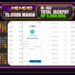 Bukti Jp MEME4D Slot Online 19 JANUARI 2025