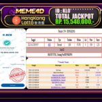 Bukti Jp MEME4D Togel Online 26 Oktober 2025