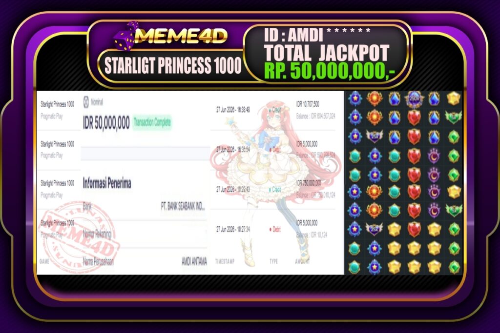 Bukti Jp MEME4D Slot Online 28 Juni 2026