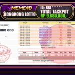 Bukti Jp MEME4D Togel Online 14 September 2026